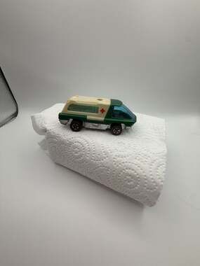 Vintage 1969 Hot Wheels Redline The Heavyweights Green Ambulance